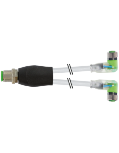 Rozdzielacz Y M12 / M8 żeński 90° LED 7000-40861-2500030 | Przewody i Złącza | Eshop Dopak | Wszystko dla Przemysłu