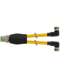 Konektor-trójnik M12 męski - M8 żeński, kątowy 7000-40841-0100200 | Przewody i Złącza | Eshop Dopak | Wszystko dla Przemysłu