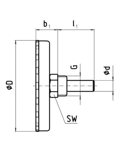 Termometr bimetaliczny fi 63mm 0-120°C, G1/2, l100mm | Przyrządy Pomiarowe | Eshop Dopak | Wszystko dla Przemysłu