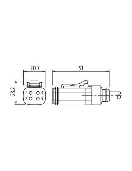 Korek pobierający MDCY06-4s / 2x MDC06-2s 7072-77501-7540500 | Przewody i Złącza | Eshop Dopak | Wszystko dla Przemysłu