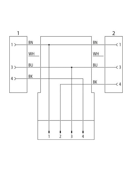 Konektor-trójnik M12 męski - 2xM12 żeński, prosty 7999-40701-7640030 | Przewody i Złącza | Eshop Dopak | Wszystko dla Przemysłu