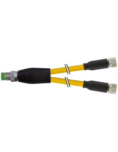 Rozdzielacz Y męski M8 / żeński M8 0° 7000-87001-0100030 | Przewody i Złącza | Eshop Dopak | Wszystko dla Przemysłu