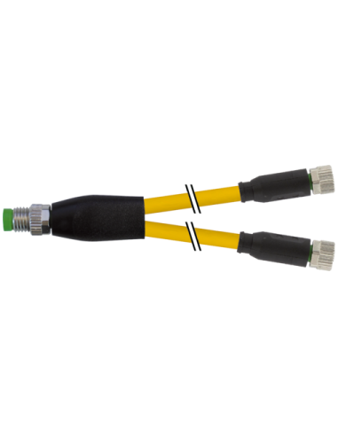 Rozdzielacz Y męski M8 / żeński M8 0° 7000-87001-0100030 | Przewody i Złącza | Eshop Dopak | Wszystko dla Przemysłu