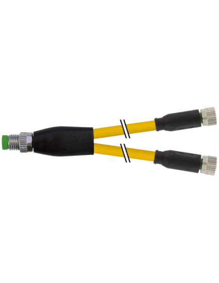 Rozdzielacz Y męski M8 / żeński M8 0° 7000-87001-0100030 | Przewody i Złącza | Eshop Dopak | Wszystko dla Przemysłu