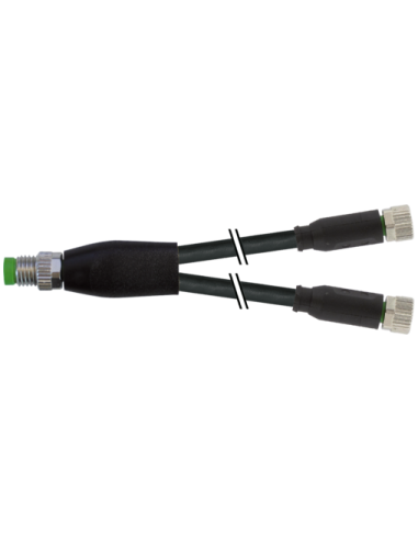 Rozdzielacz Y męski M8 / żeński M8 0° 7000-87001-6300150 | Przewody i Złącza | Eshop Dopak | Wszystko dla Przemysłu