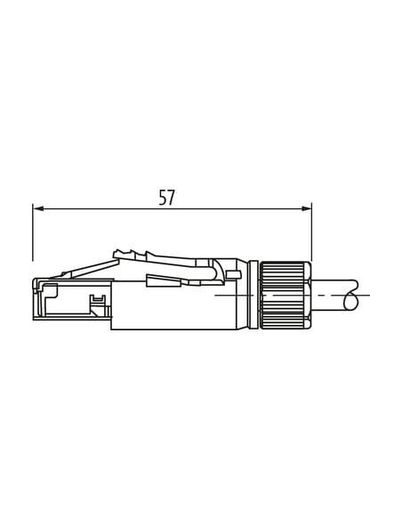 Wtyczka RJ45 męska, prosta, 4-polowa, ekranowana, EtherNet 7000-74001-0000000 | Przewody i Złącza | Eshop Dopak | Wszystko dla P