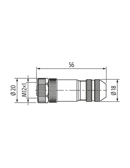 Wtyczka M12 żeńska, ekranowana, Ethernet, D-cod, 4-polowa 7000-14621-0000000 | Przewody i Złącza | Eshop Dopak | Wszystko dla Pr
