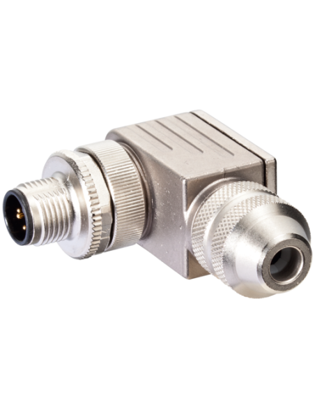 Wtyczka M12 męska, kątowa, D-Cod. ekranowana, zaciski śrubowe 6..8mm 7000-14581-0000000 | Przewody i Złącza | Eshop Dopak | Wszy