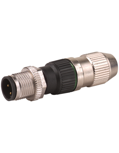Wtyczka M12 męski, prosta, 4-polowa, 0,25...0,5mm2, zaciski nożowe 7000-12481-0000000 | Przewody i Złącza | Eshop Dopak | Wszyst