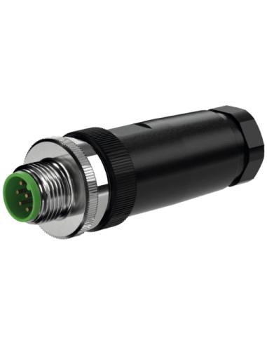 Wtyczka M12 męska, prosta, 8-polowa, zaciski śrubowe, 6..8mm 7000-17301-0000000 | Przewody i Złącza | Eshop Dopak | Wszystko dla