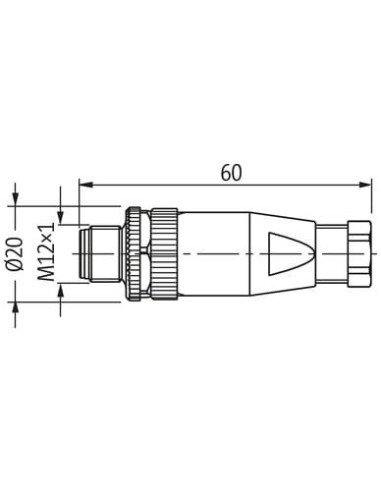 Wtyczka M12 męska, prosta, 8-polowa, zaciski śrubowe, 6..8mm 7000-17301-0000000 | Przewody i Złącza | Eshop Dopak | Wszystko dla