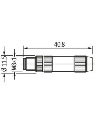 Wtyczka M8 męska, prosta, 4-polowa, 0,14-0,34mm2 7000-08351-0000000 | Przewody i Złącza | Eshop Dopak | Wszystko dla Przemysłu