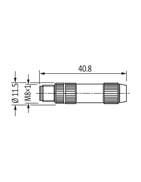 Wtyczka M8 męska, prosta, 4-polowa, 0,14-0,34mm2 7000-08351-0000000 | Przewody i Złącza | Eshop Dopak | Wszystko dla Przemysłu