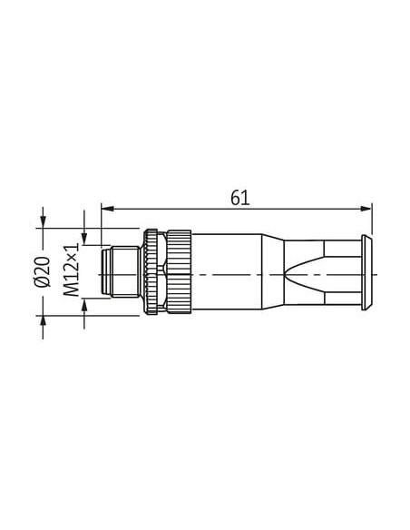Wtyczka M12 męski, prosta, 5-polowa 7000-12731-0000000 | Przewody i Złącza | Eshop Dopak | Wszystko dla Przemysłu