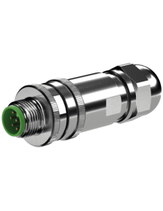 Wtyczka M12 męska, prosta, 8-polowa, ekranowana, 6..8mm 7000-17341-0000000 | Przewody i Złącza | Eshop Dopak | Wszystko dla Prze