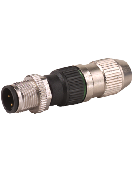 Wtyczka M12 męski, prosta, 3-polowa, 0,25...0,5mm2, zaciski nożowe 7000-12461-0000000 | Przewody i Złącza | Eshop Dopak | Wszyst