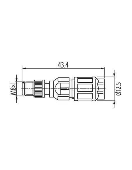 Wtyczka M8 męska 0° (IDC) 4-polowa, 0,25-0,5mm? 7000-08345-0000000 | Przewody i Złącza | Eshop Dopak | Wszystko dla Przemysłu