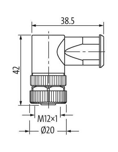Wtyczka M12 żeńska kątowa 5-polowa 0,14 - 1,5mm2, 4-8mm 7000-13011-0000000 | Przewody i Złącza | Eshop Dopak | Wszystko dla Prze