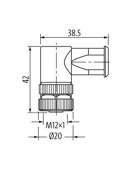 Wtyczka M12 żeńska kątowa 5-polowa 0,14 - 1,5mm2, 4-8mm 7000-13011-0000000 | Przewody i Złącza | Eshop Dopak | Wszystko dla Prze