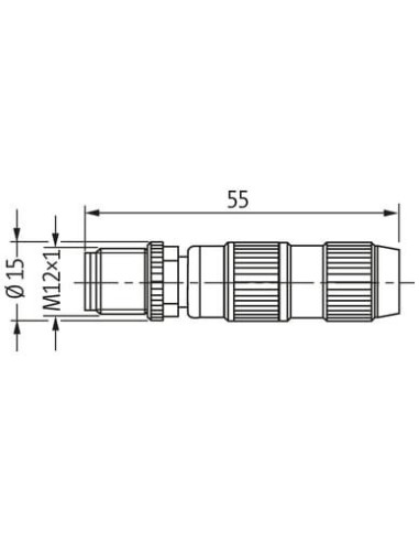 Wtyczka MOSA M12 męska 0° (IDC) 4-polowa 0,25…0,5mm2 7356-12481-0000000 | Przewody i Złącza | Eshop Dopak | Wszystko dla Przemys
