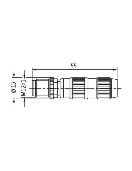 Wtyczka MOSA M12 męska 0° (IDC) 4-polowa 0,25…0,5mm2 7356-12481-0000000 | Przewody i Złącza | Eshop Dopak | Wszystko dla Przemys