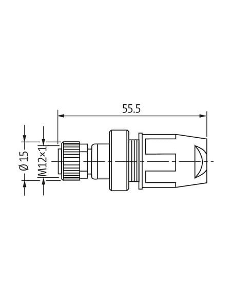 Wtyczka M12 żeńska, prosta, 4-polowa, 0,5-1,0mm 7000-12641-0000000 | Przewody i Złącza | Eshop Dopak | Wszystko dla Przemysłu
