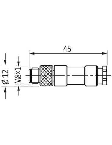 Wtyczka M8 męska, prosta, do lutowania, 3-polowa, 0,25mm2 7000-08401-0000000 | Przewody i Złącza | Eshop Dopak | Wszystko dla Pr