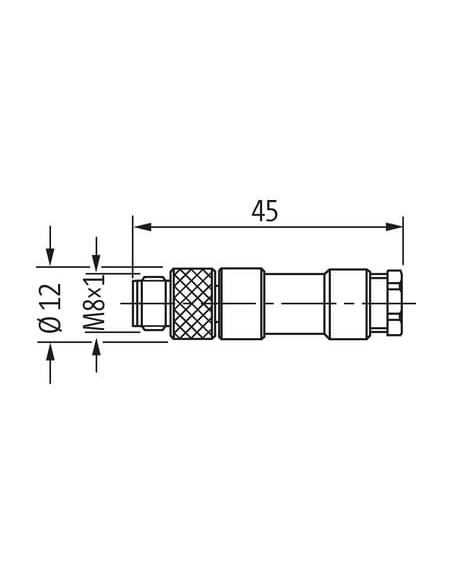 Wtyczka M8 męska, prosta, do lutowania, 3-polowa, 0,25mm2 7000-08401-0000000 | Przewody i Złącza | Eshop Dopak | Wszystko dla Pr