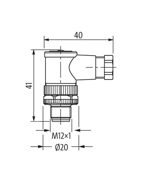 Wtyczka M12 męska, kątowa, 5-polowa, zaciski śrubowe, 4..6mm 7000-12841-0000000 | Przewody i Złącza | Eshop Dopak | Wszystko dla