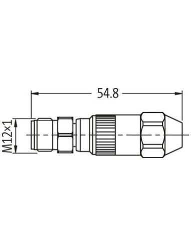 Wtyczka M12 męska, prosta, 4-polowa V2A 0,25-0,5mm2 7002-12481-0000000 | Przewody i Złącza | Eshop Dopak | Wszystko dla Przemysł