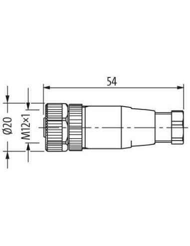 Wtyczka M12 żeńska, prosta, 4-polowa, 7356-12901-0000000 | Przewody i Złącza | Eshop Dopak | Wszystko dla Przemysłu
