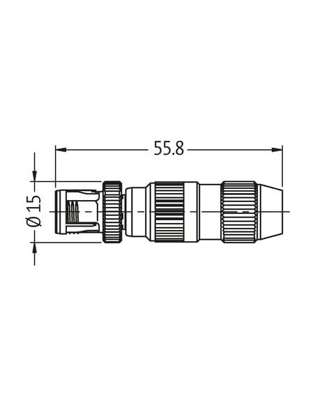 Wtyczka MQ12 męska, prosta, 4-polowa 0,25…0,5mm?, zaciski nożowe 7050-12481-0000000 | Przewody i Złącza | Eshop Dopak | Wszystko
