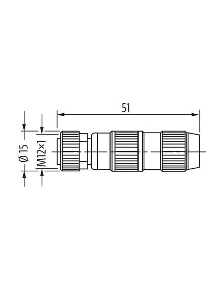 Wtyczka MOSA M12 żeńska 0° (IDC) 4-polowa 0,25…0,5mm2 7356-12601-0000000 | Przewody i Złącza | Eshop Dopak | Wszystko dla Przemy