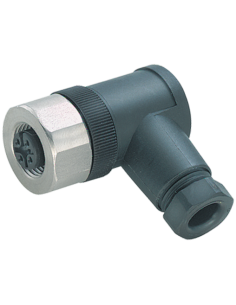 Wtyczka M12 żeńska, kątowa, 5-polowa, stal nierdzewna V4A, zaciski 7004-13041-0000000 | Przewody i Złącza | Eshop Dopak | Wszyst