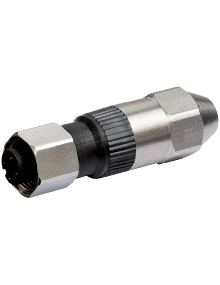 Wtyczka M12 żeńska, prosta, 4-polowa, stalowa V2A 7002-12601-0000000 | Przewody i Złącza | Eshop Dopak | Wszystko dla Przemysłu