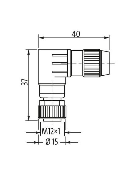 Złącze żeńskie MOSA M12 90° do okablowania w terenie (IDC) 7356-12681-0000000 | Przewody i Złącza | Eshop Dopak | Wszystko dla P