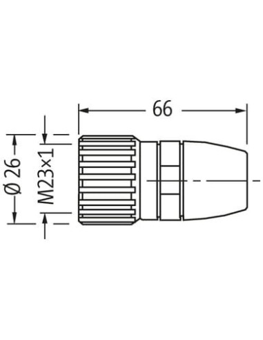 Wtyczka M23 żeńska, prosta, 12-polowa, do lutowania, MSCON-A 7000-23061-0000000 | Przewody i Złącza | Eshop Dopak | Wszystko dla