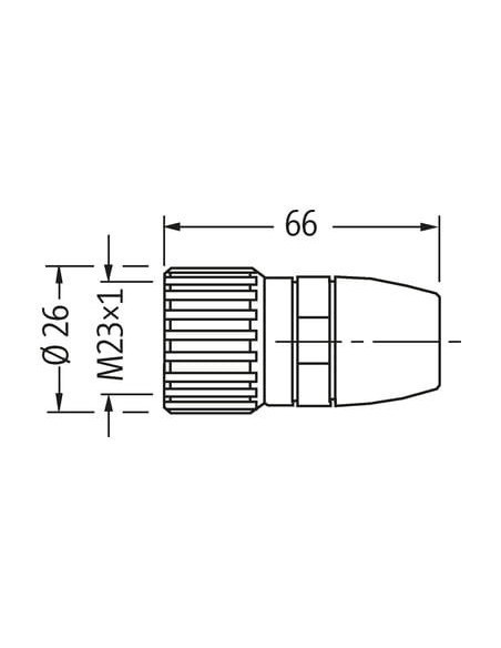 Wtyczka M23 żeńska, prosta, 12-polowa, do lutowania, MSCON-A 7000-23061-0000000 | Przewody i Złącza | Eshop Dopak | Wszystko dla