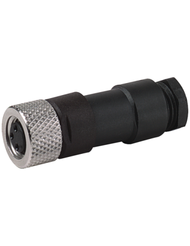 Wtyczka M8 żeńska, prosta, do lutowania, 4-polowa, 0,25mm2 7000-08501-0000000 | Przewody i Złącza | Eshop Dopak | Wszystko dla P
