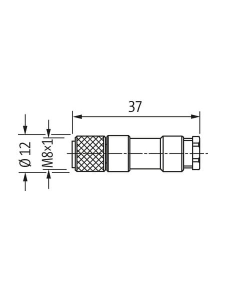 Wtyczka M8 żeńska, prosta, do lutowania, 4-polowa, 0,25mm2 7000-08501-0000000 | Przewody i Złącza | Eshop Dopak | Wszystko dla P