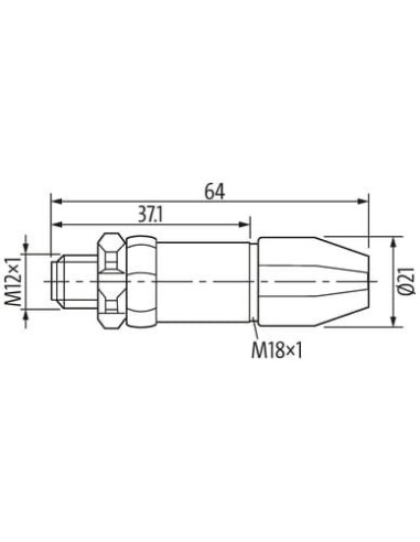 Wtyczka M12 5-pinowa, męska, prosta, śrubowa, 7024-12721-0000000 | Przewody i Złącza | Eshop Dopak | Wszystko dla Przemysłu
