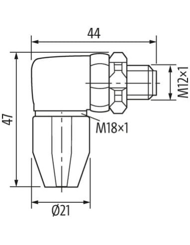 Wtyczka M12 męska, kątowa F&B PRO 7024-12821-0000000 | Przewody i Złącza | Eshop Dopak | Wszystko dla Przemysłu