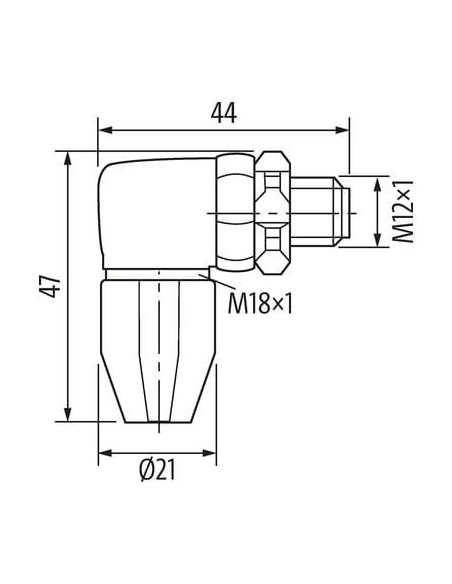 Wtyczka M12 męska, kątowa F&B PRO 7024-12821-0000000 | Przewody i Złącza | Eshop Dopak | Wszystko dla Przemysłu