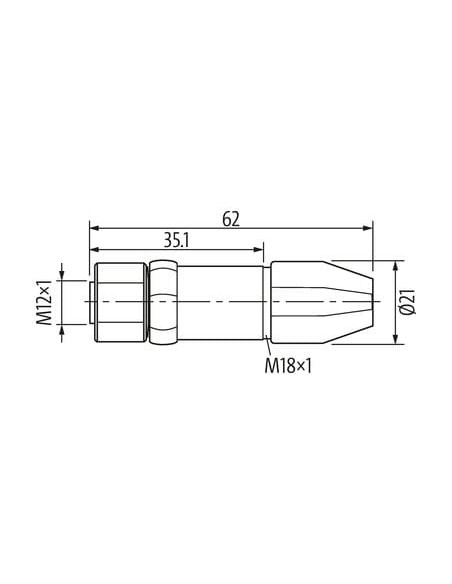 Wtyczka M12 żeńska 0° F&B PRO 7024-12901-0000000 | Przewody i Złącza | Eshop Dopak | Wszystko dla Przemysłu