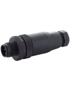 Wtyczka M12 Lite męski, prosta, 4-polowa, zaciski śrubowe, 4..6mm 7005-12701-0000000 | Przewody i Złącza | Eshop Dopak | Wszystk