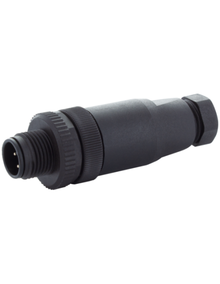Wtyczka M12 Lite męski, prosta, 4-polowa, zaciski śrubowe, 4..6mm 7005-12701-0000000 | Przewody i Złącza | Eshop Dopak | Wszystk