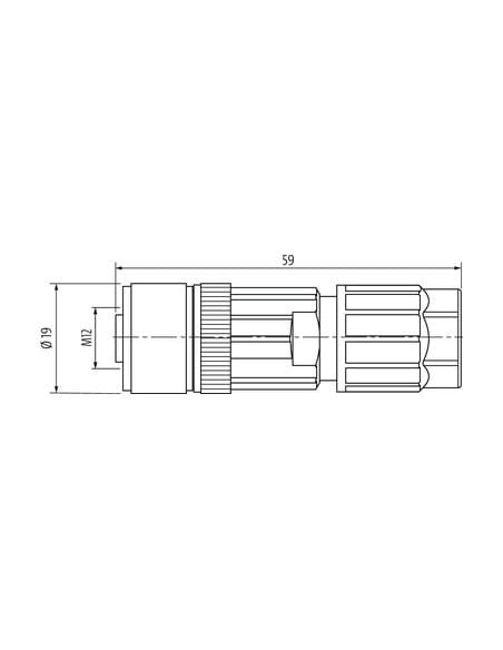 Wtyczka M12 żeńska, prosta, 5-polowa, 7000-13941-0000000 | Przewody i Złącza | Eshop Dopak | Wszystko dla Przemysłu