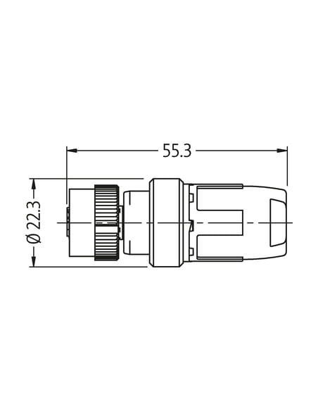 Wtyczka MQ12 żeńska, prosta, 4-polowa, 0,5..1mm2, zaciski nożowe 7050-12641-0000000 | Przewody i Złącza | Eshop Dopak | Wszystko