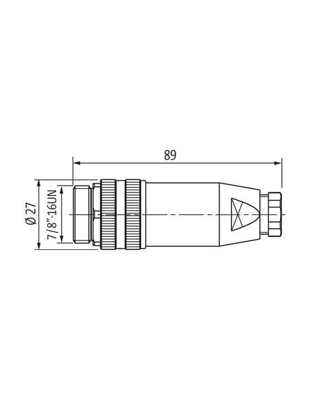 Wtyczka 7/8" męski, prosta, 6-8, 5-polowa, zaciski śrubowe 7000-78081-0000000 | Przewody i Złącza | Eshop Dopak | Wszystko dla P