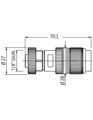 Wtyczka 7/8" żeńska, prosta, 5-polowa, zaciski nożowe, 0,75-1,50mm2 7000-78211-0000000 | Przewody i Złącza | Eshop Dopak | Wszys